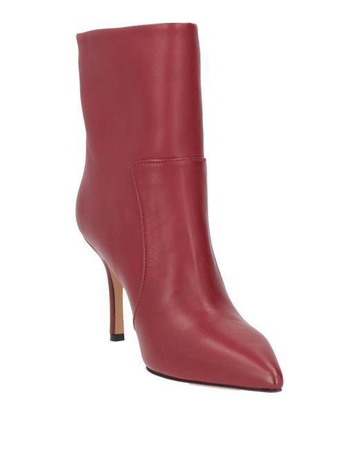 The Seller Red Burgundy Ankle Boots Leather