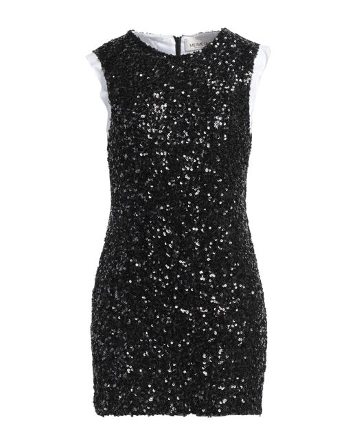 MEIMEIJ Black Mini Dress Polyester, Elastane, Cotton, Polyamide