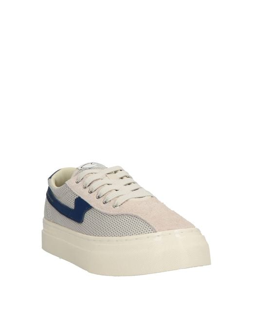 Stepney Workers Club Blue Sneakers Leather, Textile Fibers