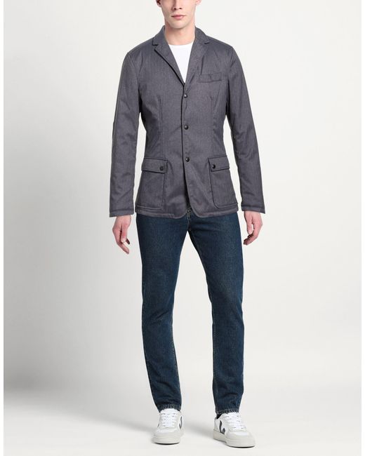 Guess Blue Charcoal Jacket Polyamide, Polyester for men