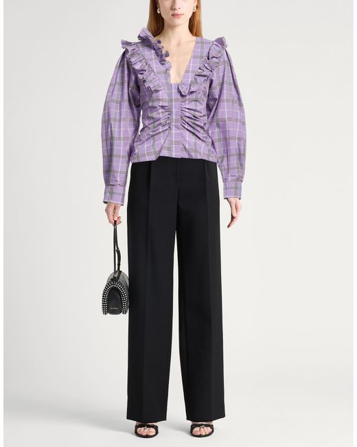MSGM Purple Shirt Cotton, Polyester