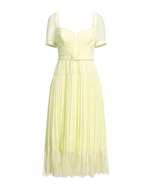 Vestido midi Self-Portrait de color Yellow