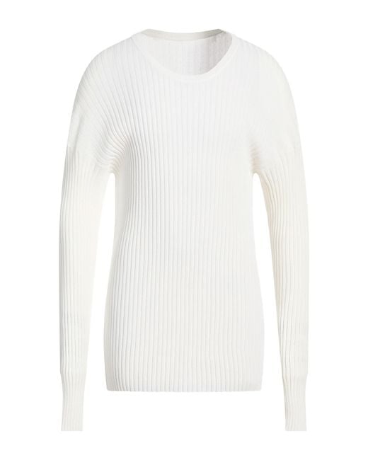 MM6 by Maison Margiela White Ivory Sweater Viscose, Polyamide for men