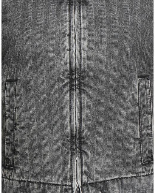 DIESEL Gray Denim Outerwear Cotton