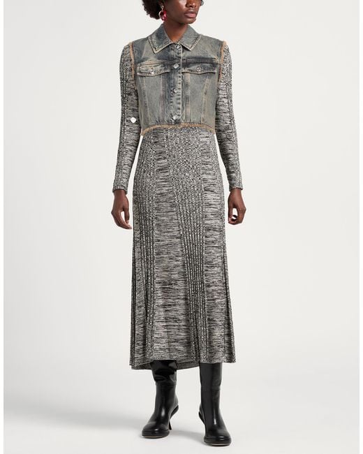 Sportmax Gray Denim Outerwear Cotton