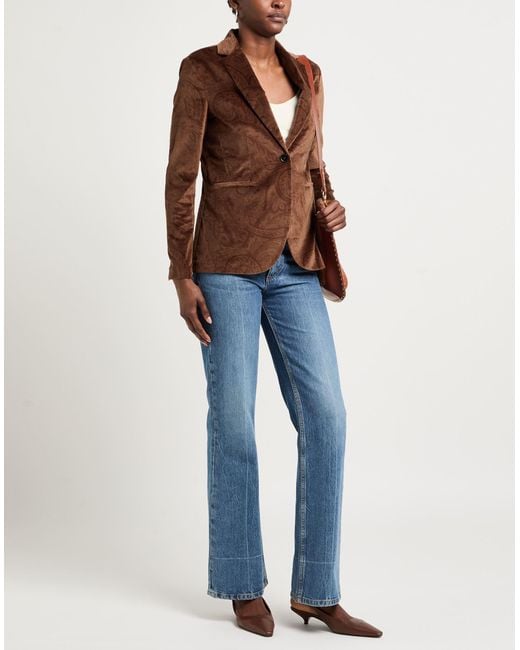 Circolo 1901 Brown Blazer Cotton, Elastane