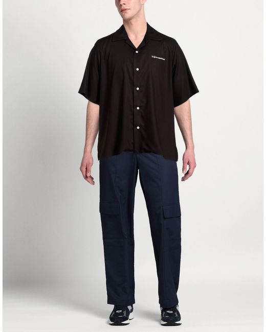 Uniform Experiment Black Shirt Rayon, Polyester for men