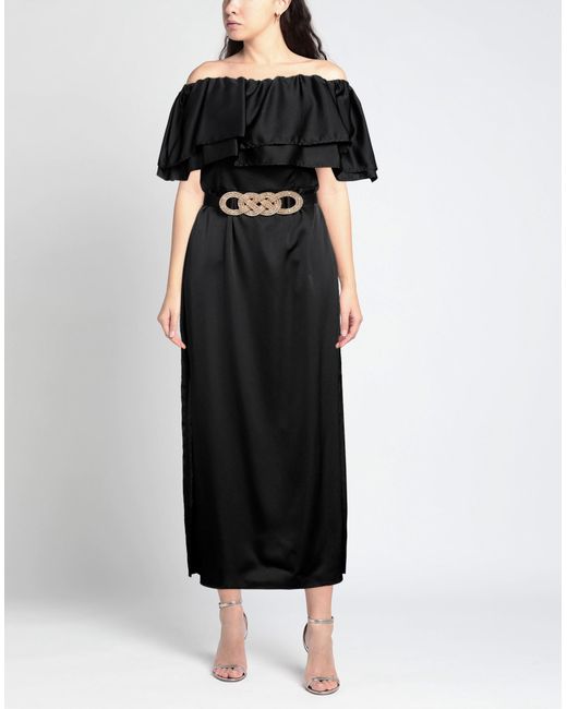 SIMONA CORSELLINI Black Midi-Kleid