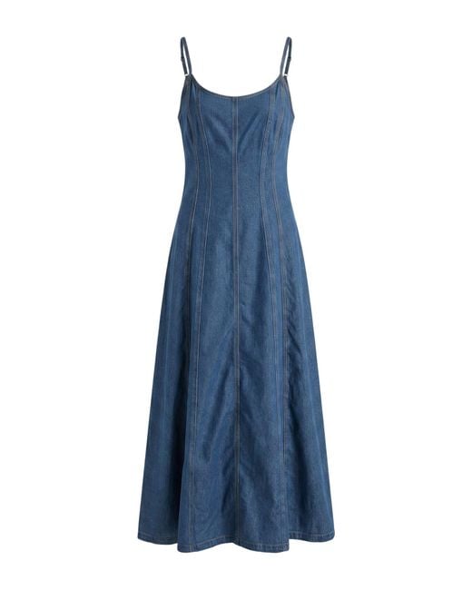 Rag & Bone Blue Midi Dress Cotton