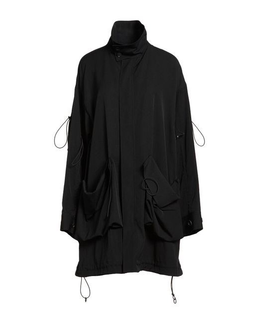 Yohji Yamamoto Black Overcoat & Trench Coat Wool
