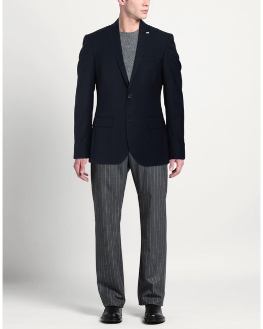 Exte Blue Midnight Blazer Wool for men