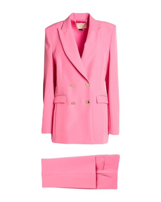 alma sanchez Pink Suit Polyester, Elastane