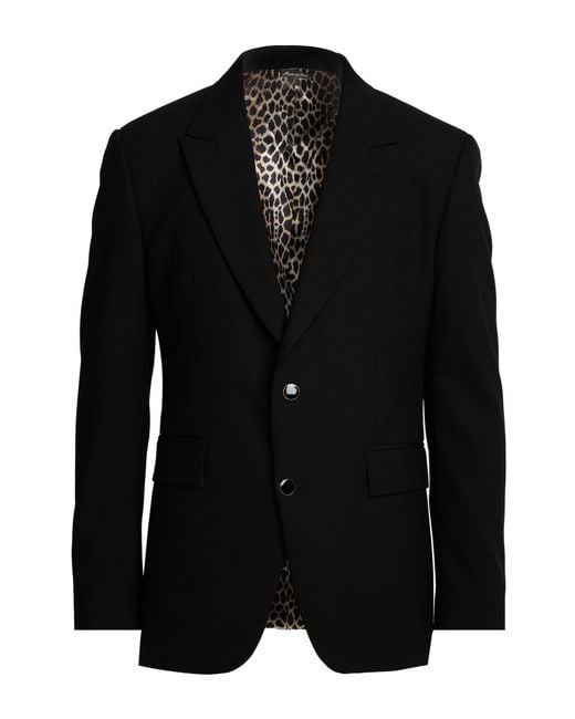 Reveres 1949 Black Blazer Polyester, Wool, Elastane for men