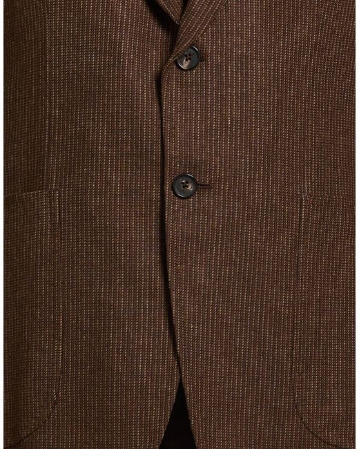 Isaia Brown Blazer Wool for men