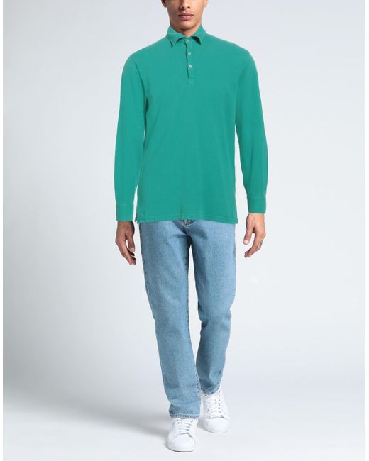 Rossopuro Green Polo Shirt for men