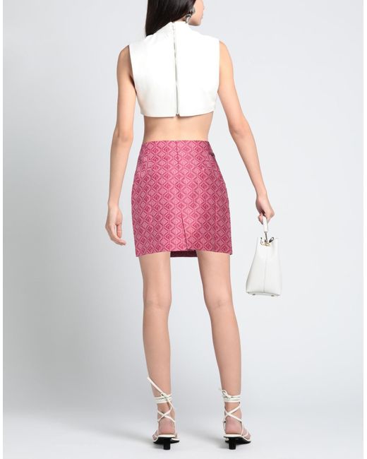 MARINE SERRE Pink Mini Skirt