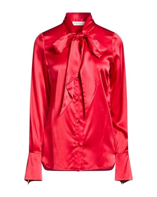 Nina Ricci Red Shirt Viscose, Silk, Elastane