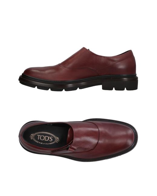 Tod's Purple Loafers Soft Leather for men