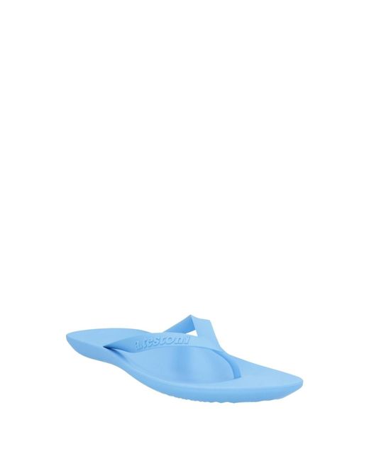Testoni Blue Thong Sandal