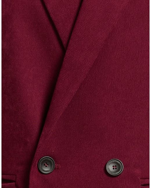Imperial Red Garnet Blazer Polyester, Elastane for men