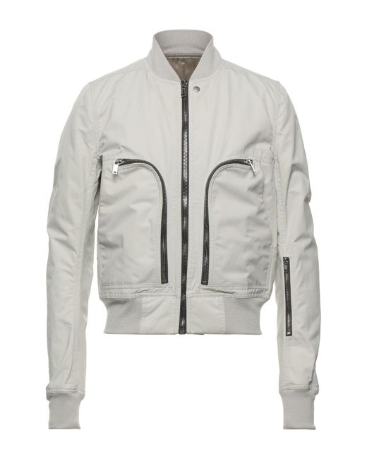Rick Owens Cotton Jacket in Light Grey (Gray) for Men | Lyst