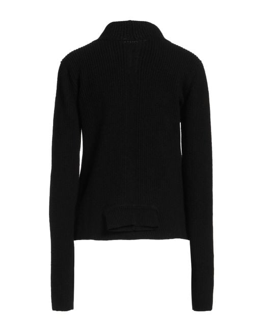 Rick Owens Black Turtleneck Cashmere, Wool