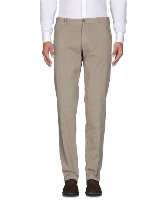 40weft Gray Sand Pants Cotton, Elastane for men