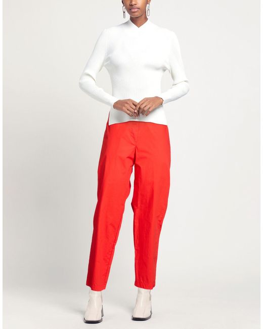 ALESSIA SANTI Red Pants Cotton