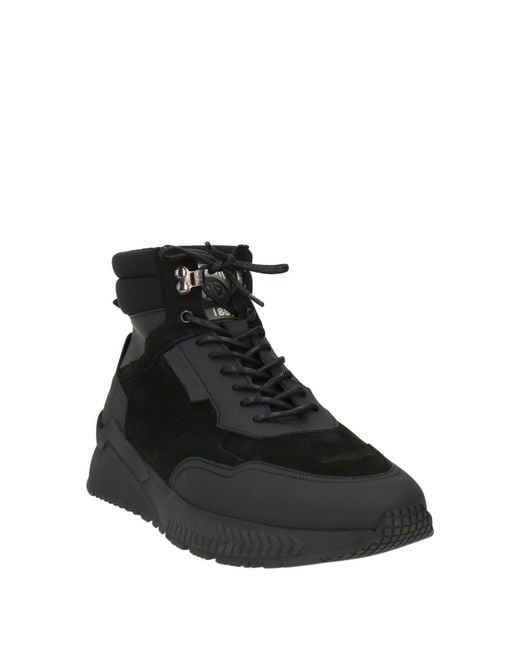 Cerruti 1881 Black Ankle Boots Synthetic Fibers for men