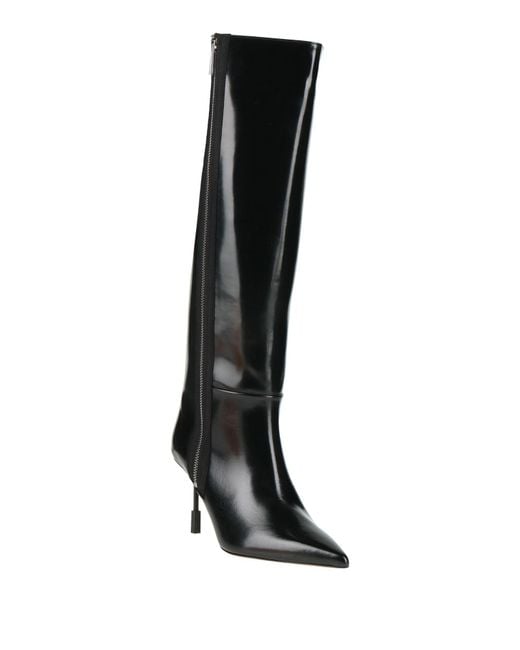 MSGM Black Boot Leather