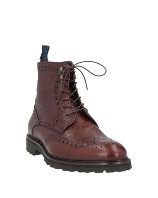 Floris Van Bommel Brown Ankle Boots for men