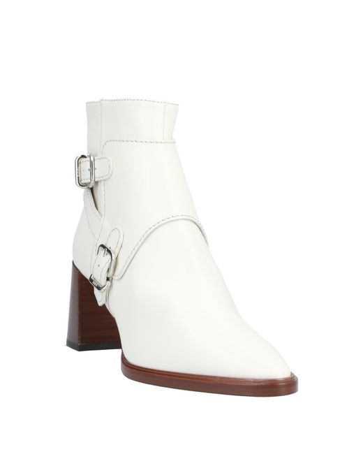 Tod's White Ankle Boots