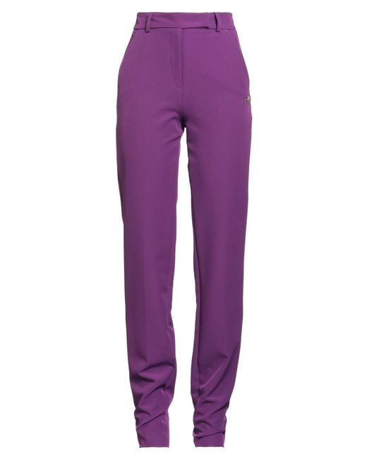 REVISE CONCEPT Purple Pants Polyester, Elastane