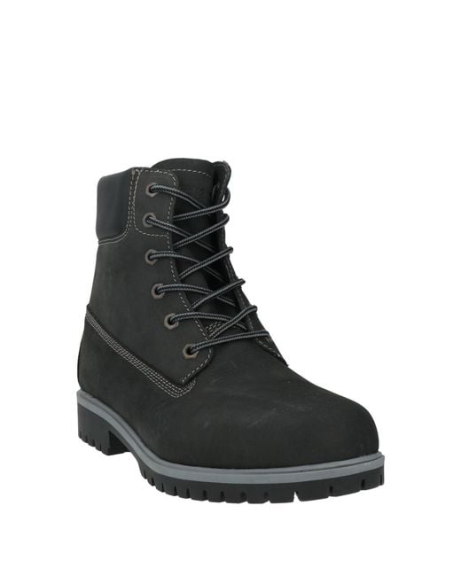 CafeNoir Black Charcoal Ankle Boots Leather for men