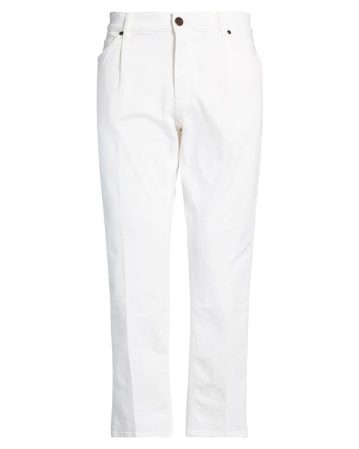 PT Torino White Jeans Cotton, Elastane for men