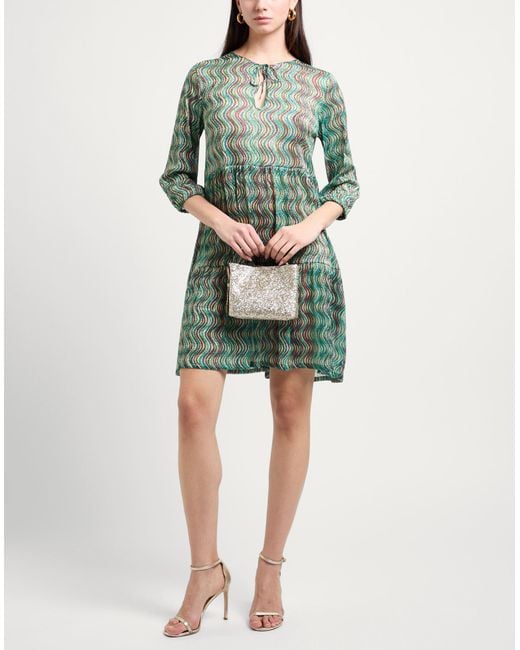 Siyu Green Mini-Kleid