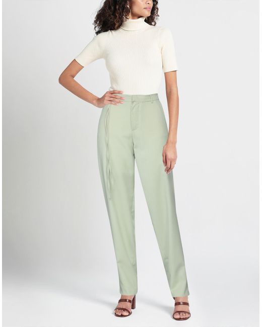 Roseanna Green Pants Polyester, Virgin Wool