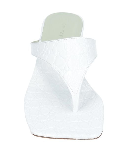By Far White Thong Sandal