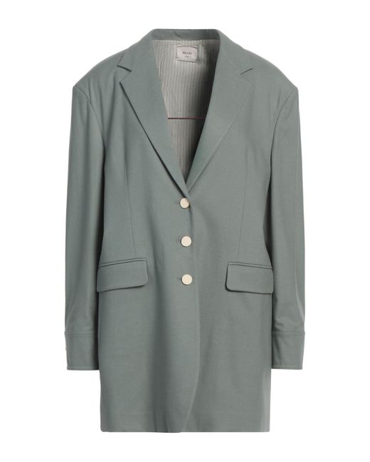 Alysi Gray Crème Blazer Viscose, Polyester, Wool, Elastane