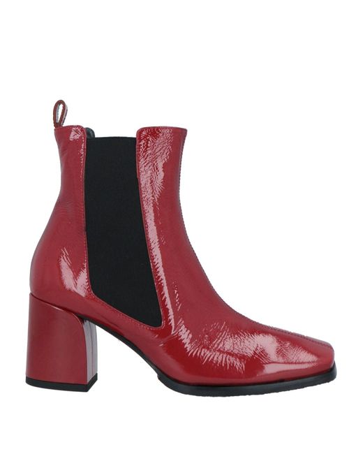 Ixos Red Ankle Boots