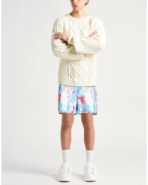 McQueen Blue Slate Shorts & Bermuda Shorts Cotton for men