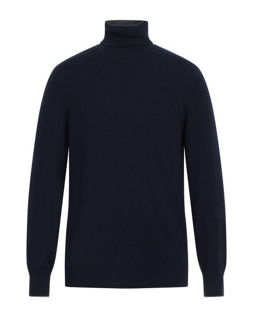 Brunello Cucinelli Blue Turtleneck Cashmere for men