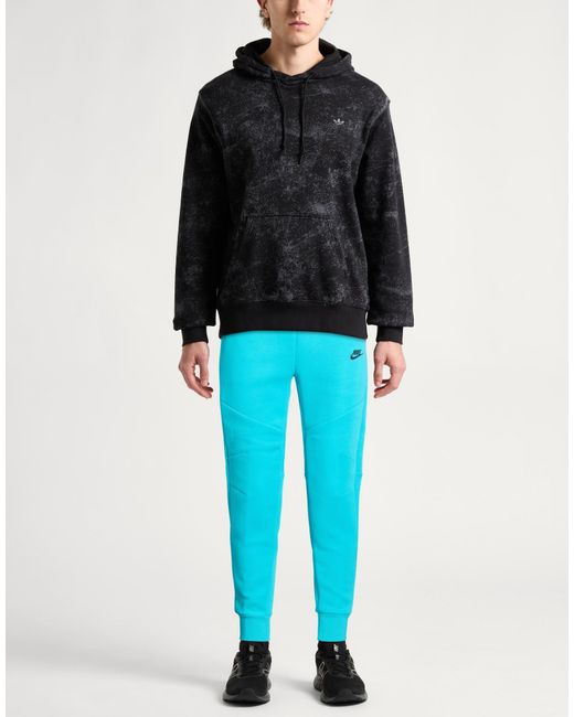 Nike Blue Pants Cotton, Polyester for men