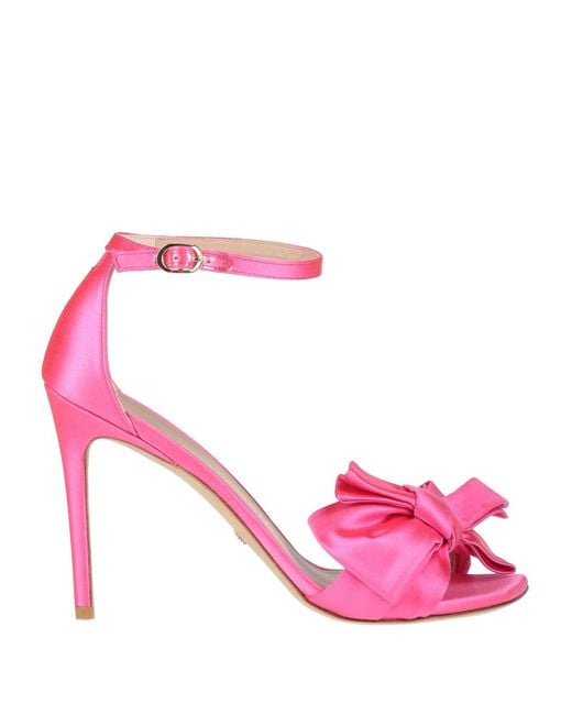 Stuart Weitzman Pink Fuchsia Sandals Textile Fibers