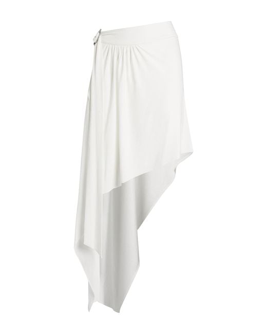 Alexandre Vauthier White Ivory Midi Skirt Viscose, Elastane