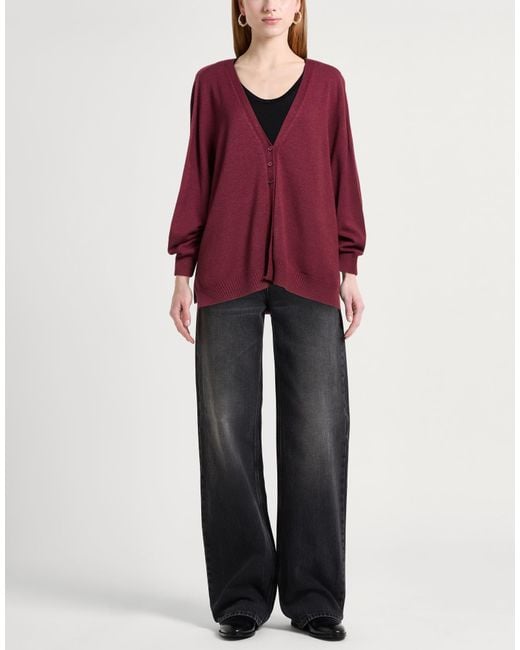 Manila Grace Purple Cardigan Viscose, Polyester, Polyamide