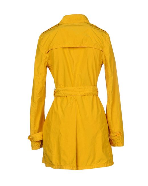 Aspesi Overcoat in Yellow - Lyst
