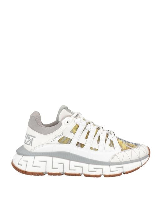 Versace White Canvas & Leather Sneaker