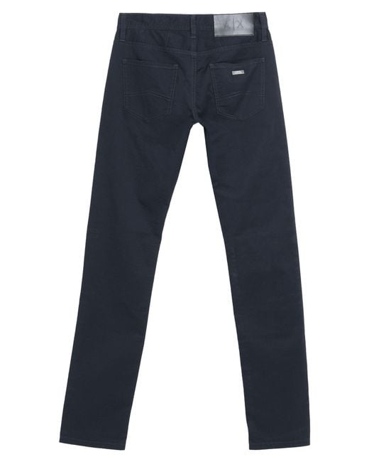 ARMANI EXCHANGE Blue Midnight Pants Cotton, Elastane for men