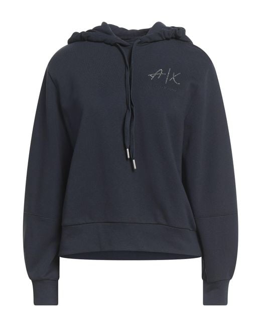 ARMANI EXCHANGE Blue Sweatshirt Cotton, Elastane